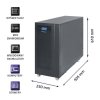 Qoltec Zasilacz awaryjny UPS, on-line, czysta fala sinusoidalna, 10kVA, 8kW, LCD USB